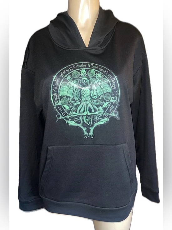 Tops - H.P. Lovecraft Cthulhu Graphic Hoodie Medium Black NWOT